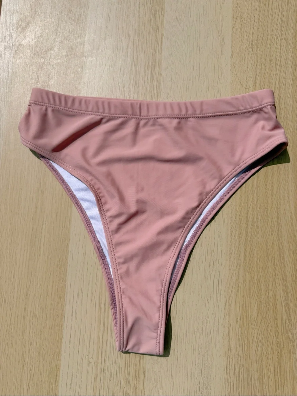 Frederick’s of Hollywood Vedra Bikini Bottom High Leg Cheeky Blush Pink Medium